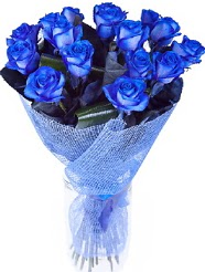 9 adet mavi gülden buket çiçeği  Ankara Keçiören çiçek mağazası , çiçekçi adresleri 