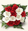  Ankara kızlarpınarı yurtiçi ve yurtdışı çiçek siparişi  10 adet kirmizi beyaz güller - anneler günü için ideal seçimdir -