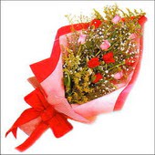 12 adet renkli  gül buketi   Ankara Keçiören çiçek siparişi vermek 