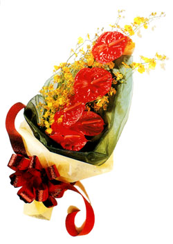 özel 5 adet antorium buketi   Ankara kalaba çiçek gönderme sitemiz güvenlidir 