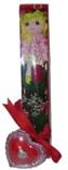  Ankara Keçiören uluslararası çiçek gönderme  kutu içinde 1 adet gül oyuncak ve mum 