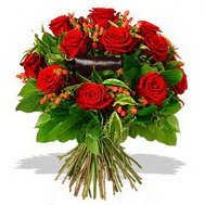 9 adet kirmizi gül ve kir çiçekleri  Ankara bağlum online çiçek gönderme sipariş 