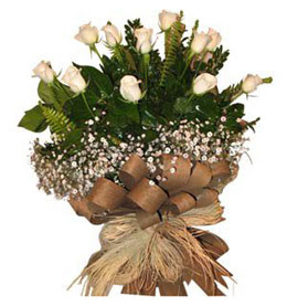  Ankara Keçiören online çiçekçi , çiçek siparişi  9 adet beyaz gül buketi