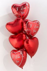  Ankara Etlik çiçek gönderme  6 adet kirmizi folyo kalp uçan balon buketi