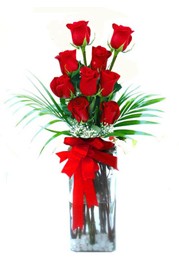  Ankara Keçiören online çiçekçi , çiçek siparişi  9 adet mika yada cam vazoda gül tanzimi