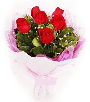  Ankara Etlik çiçekçiler  kırmızı 6 adet gülden buket