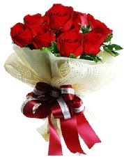 Görsel 12 adet kırmızı gül buketi  Ankara bademlik 14 şubat sevgililer günü çiçek 