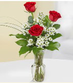 Vazo içerisinde 3 adet kırmızı gül  Ankara esertepe çiçek yolla , çiçek gönder , çiçekçi  