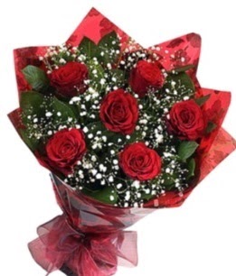 6 adet kırmızı gülden buket  Ankara esertepe ucuz çiçek gönder 