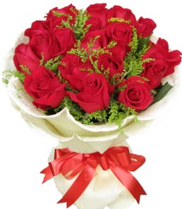 19 adet kırmızı gülden buket tanzimi  Ankara Keçiören çiçek siparişi sitesi 