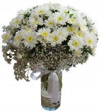 Vazoda beyaz papatyalar  Ankara esertepe ucuz çiçek gönder 