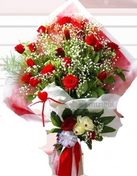 Kız isteme buketi çiçeği 41 güllü  Ankara Etlik çiçek gönderme 