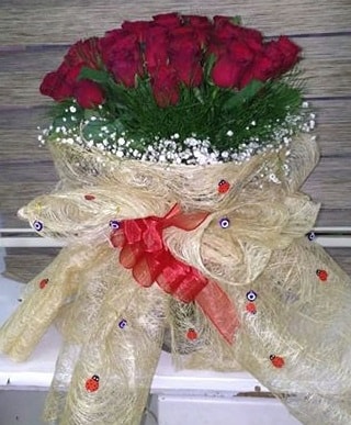 41 adet kırmızı gülden kız isteme buketi  Ankara bağlum online çiçek gönderme sipariş 