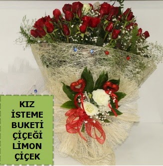 27 adet kırmızı gülden kız isteme buketi  Ankara esertepe çiçek yolla , çiçek gönder , çiçekçi  