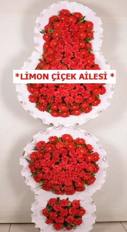 3 katlı kırmızı düğün açılış çiçeği  Ankara etlik İnternetten çiçek siparişi 