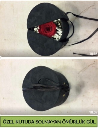 Solmayan ömürlük gül şoklanmış gül  Ankara etlik İnternetten çiçek siparişi 