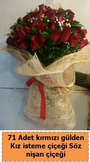 71 adet kırmızı gül söz nişan çiçeği  Ankara esertepe çiçek yolla , çiçek gönder , çiçekçi  