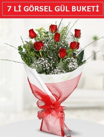 7 adet kırmızı gül buketi Aşk budur  Ankara esertepe çiçek yolla , çiçek gönder , çiçekçi  