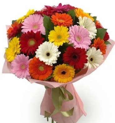 Karışık büyük boy gerbera çiçek buketi  Ankara esertepe çiçek yolla , çiçek gönder , çiçekçi  