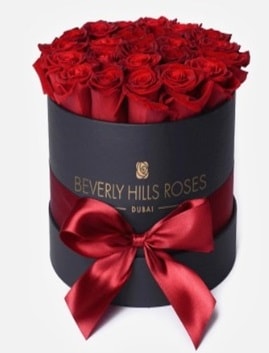 Siyah kutuda 25 adet kırmızı gül tanzimi  Ankara Etlik çiçek gönderme 